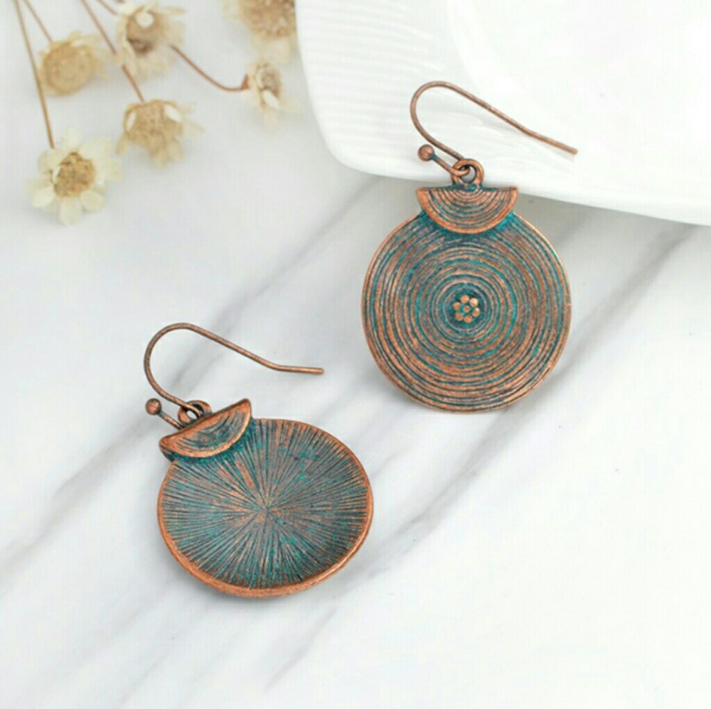 Spiral Vintage Ethnic Boho Earrings - Picture 2 of 2
